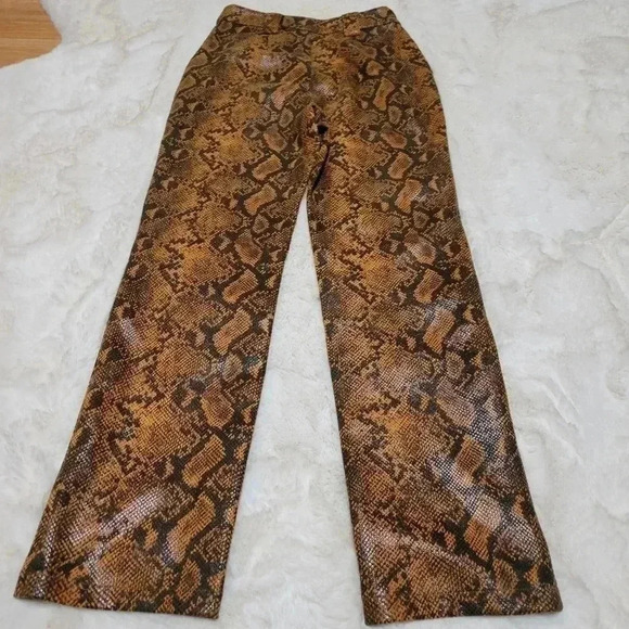h:ours Tan Snake Print Ankle Pants - Picture 6 of 7